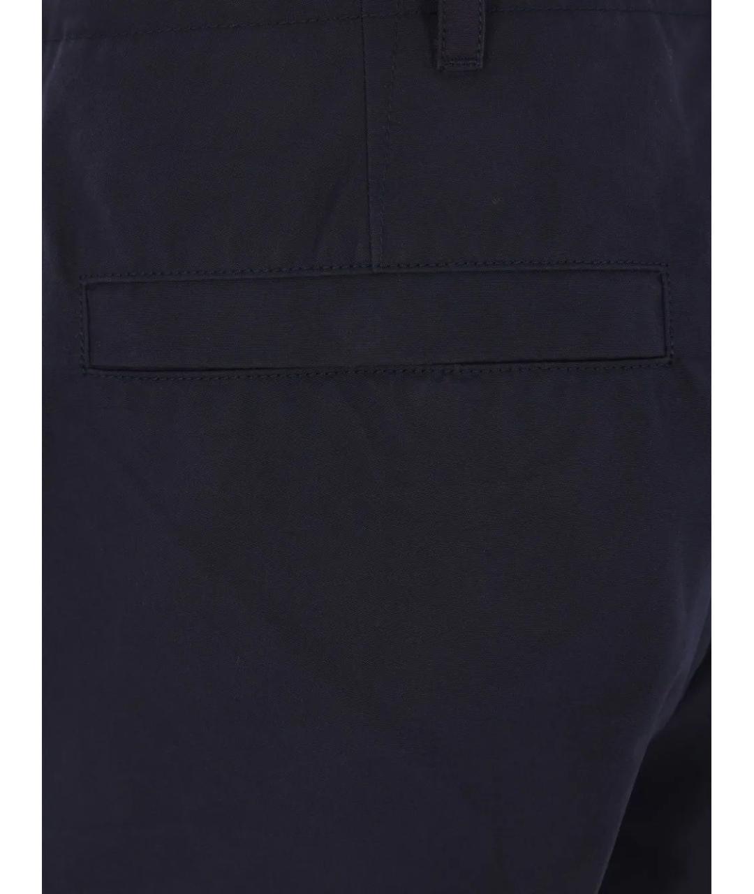 STONE ISLAND Темно-синие хлопковые повседневные брюки, фото 4