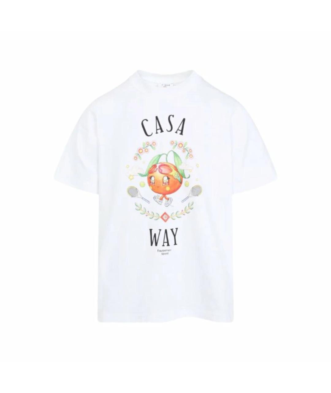 CASABLANCA Белая хлопковая футболка, фото 1