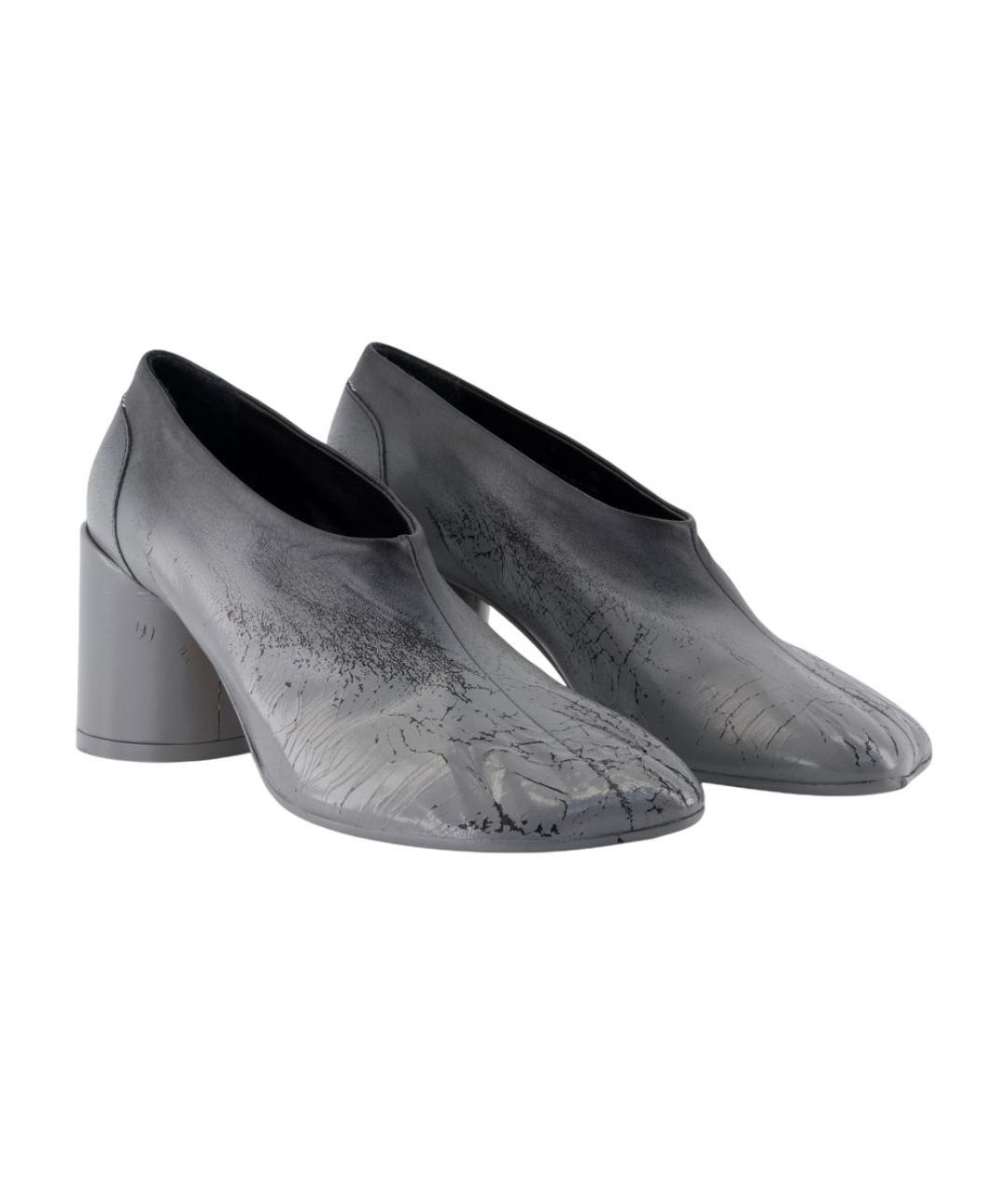MM6 MAISON MARGIELA Черные кожаные туфли, фото 2