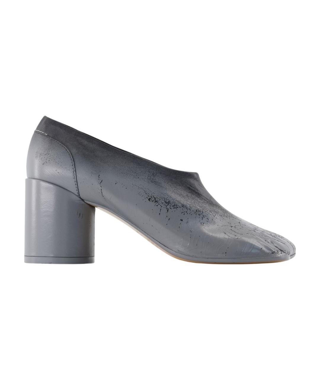 MM6 MAISON MARGIELA Черные кожаные туфли, фото 1