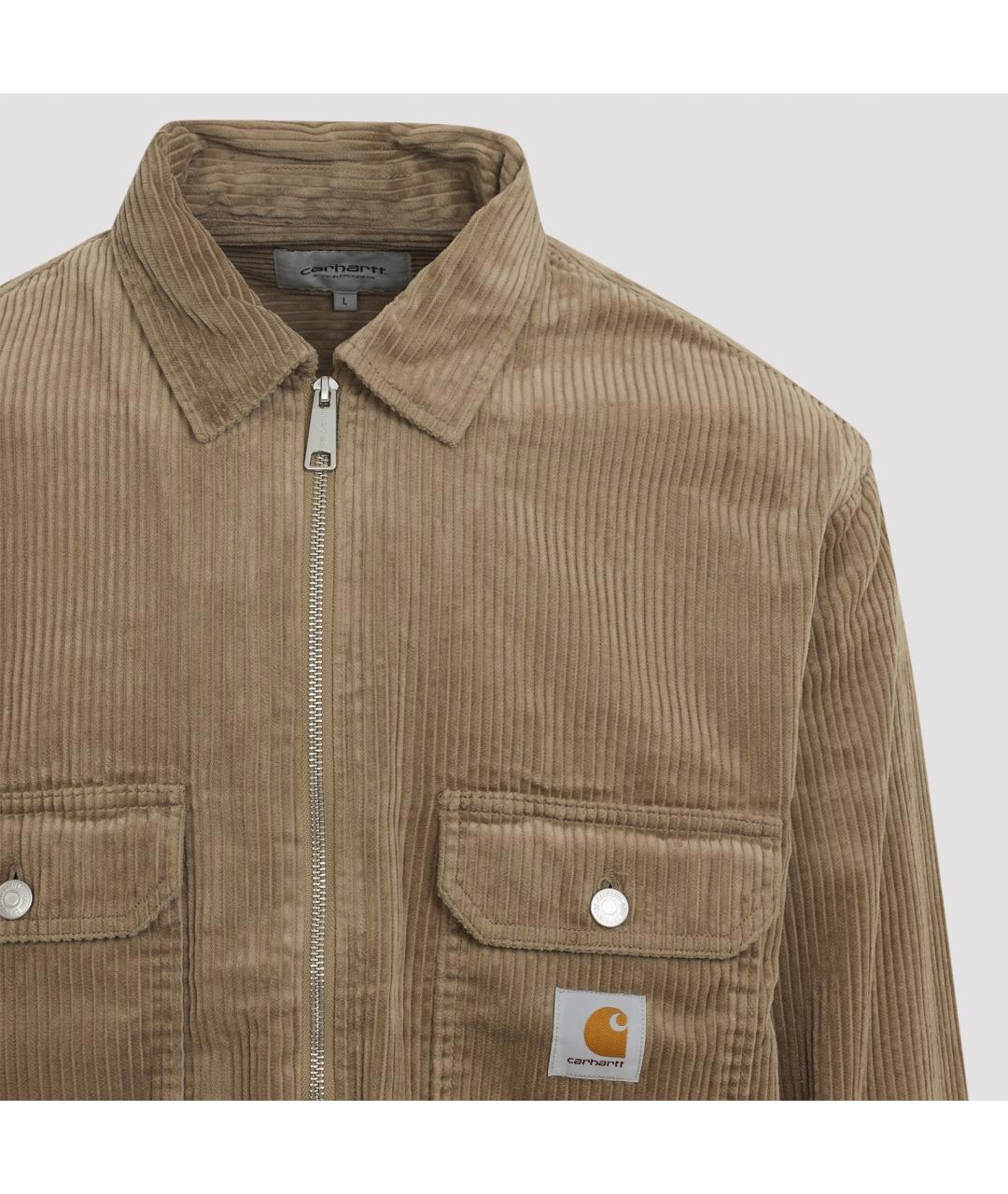 CARHARTT WIP Коричневая хлопковая кэжуал рубашка, фото 4