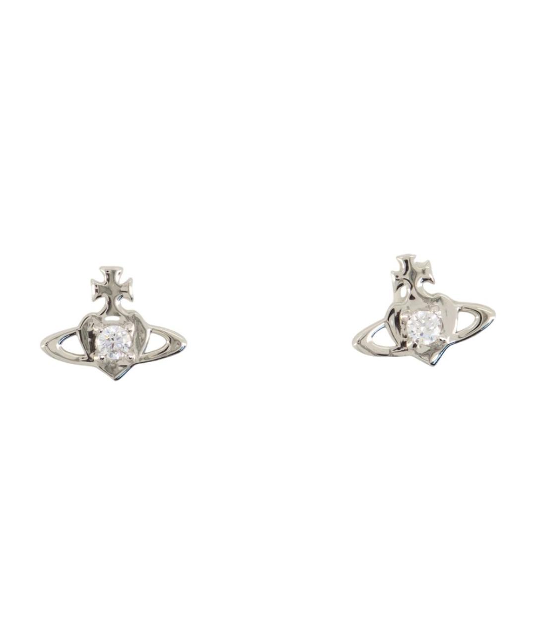 VIVIENNE WESTWOOD Серебряные серьги из белого золота, фото 1