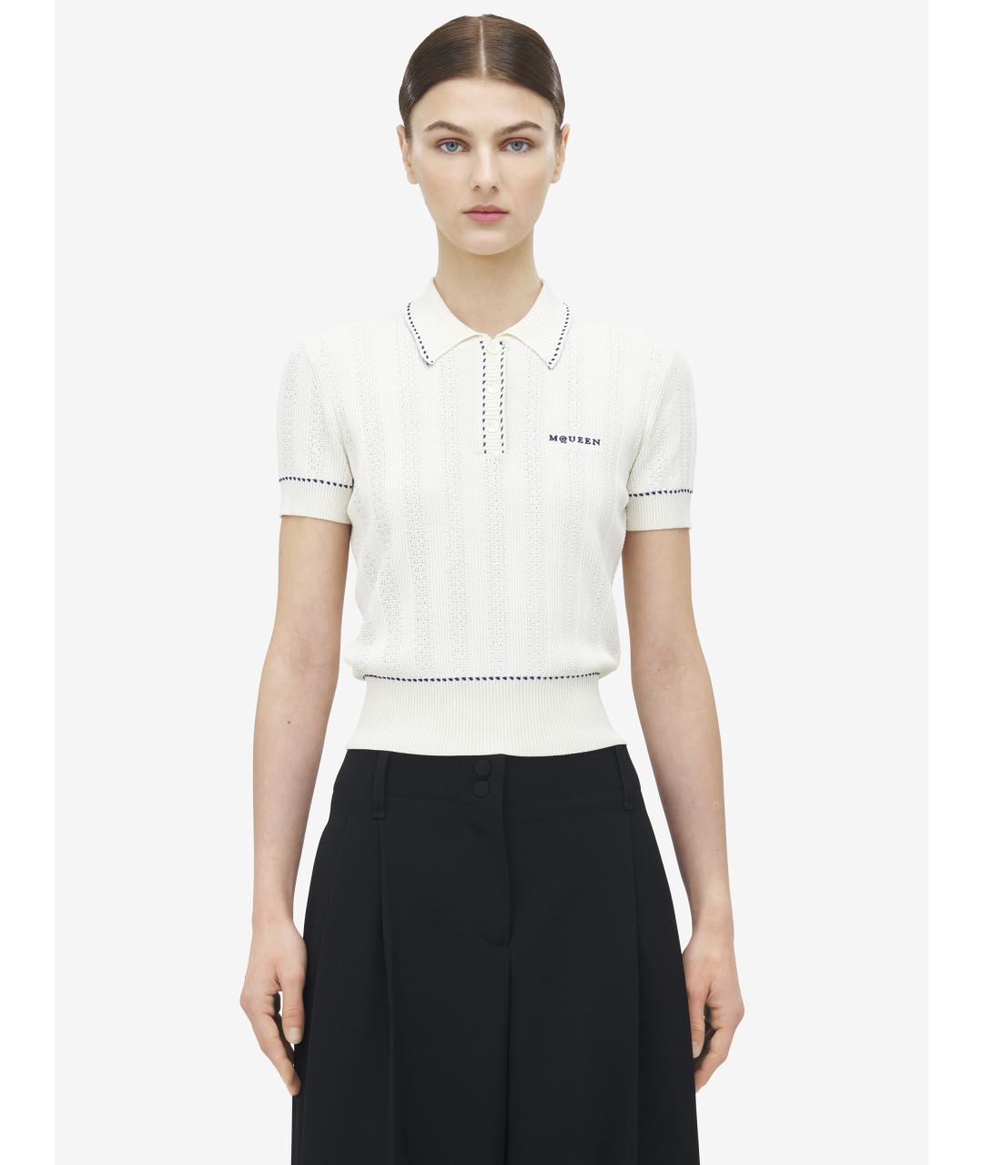 ALEXANDER MCQUEEN Белая вискозная футболка, фото 2