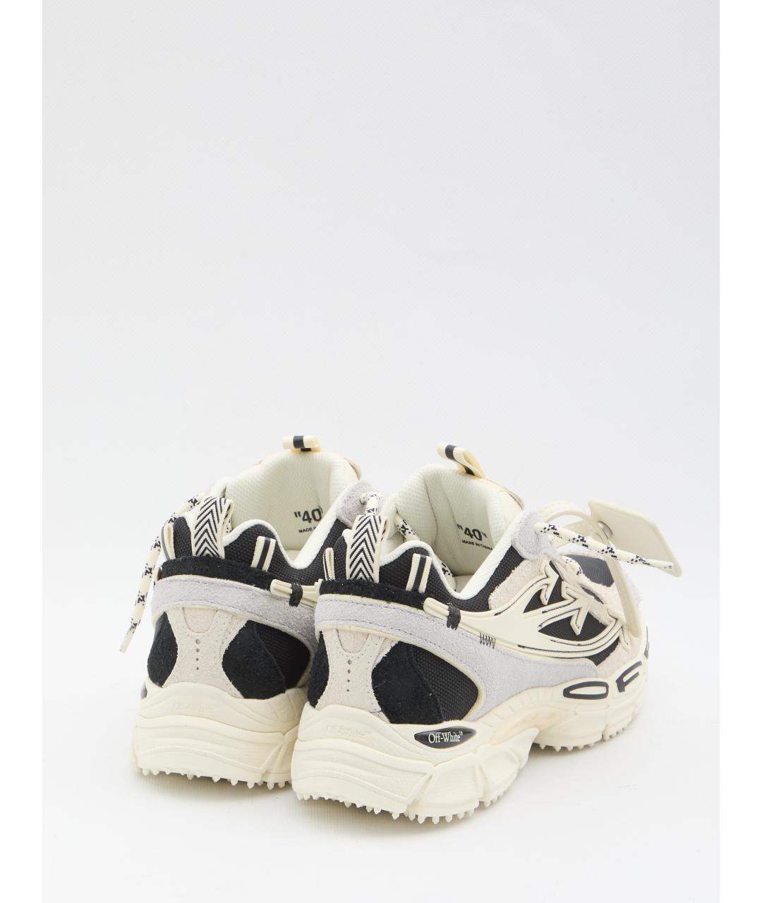 OFF-WHITE Белые замшевые низкие кроссовки / кеды, фото 3