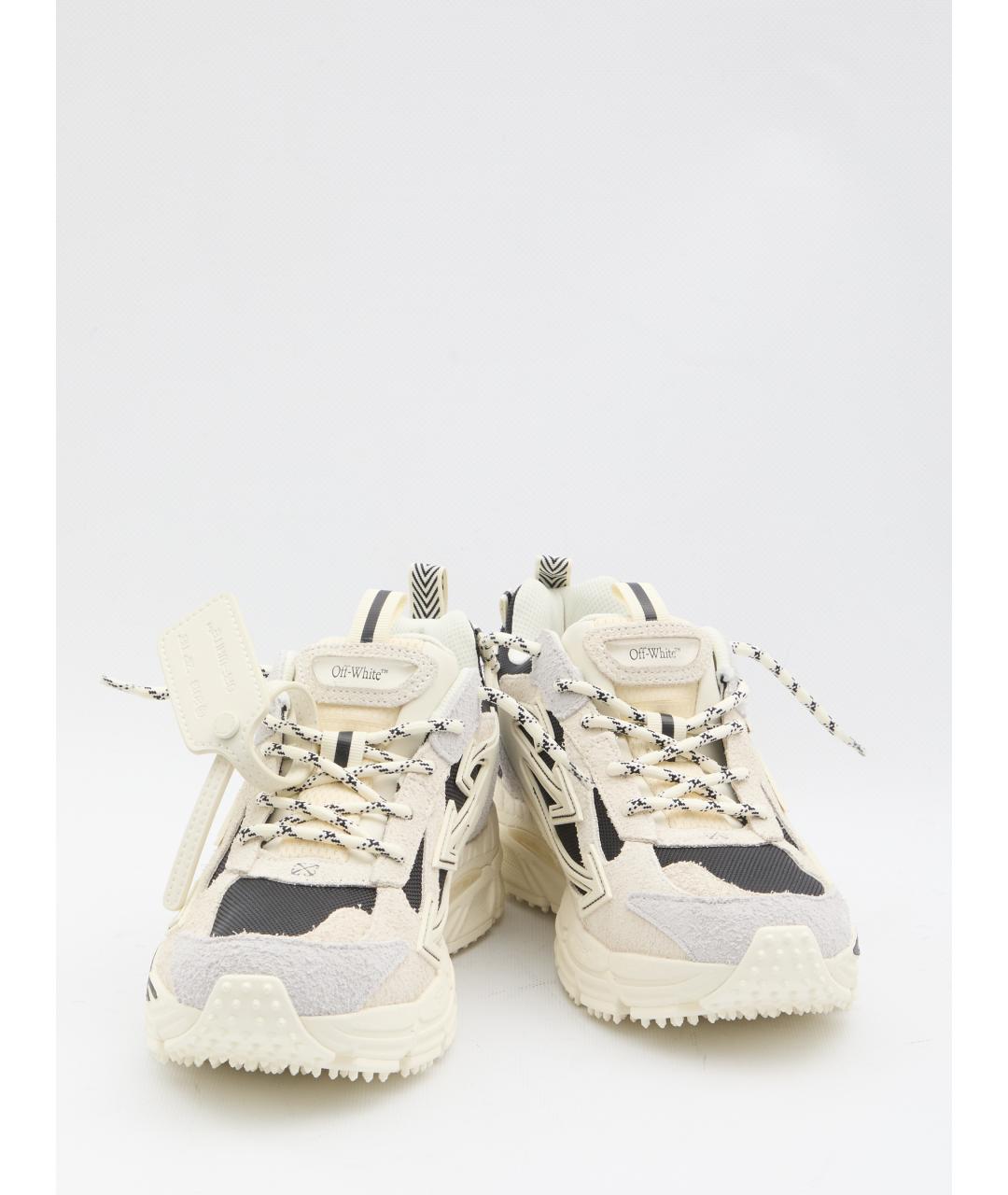 OFF-WHITE Белые замшевые низкие кроссовки / кеды, фото 5