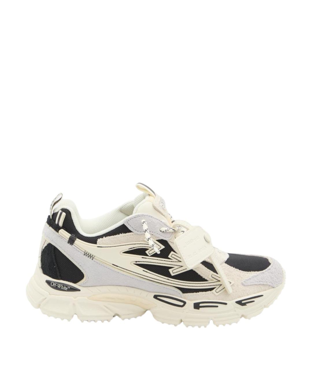 OFF-WHITE Белые замшевые низкие кроссовки / кеды, фото 1