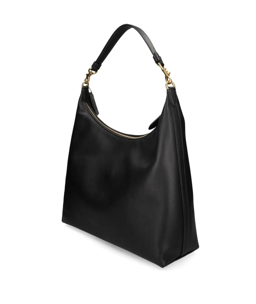 COACH Черная кожаная сумка через плечо, фото 2