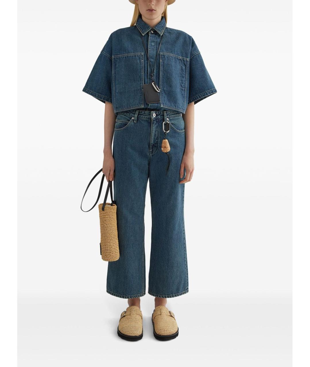 JIL SANDER Синяя хлопковая рубашка, фото 3