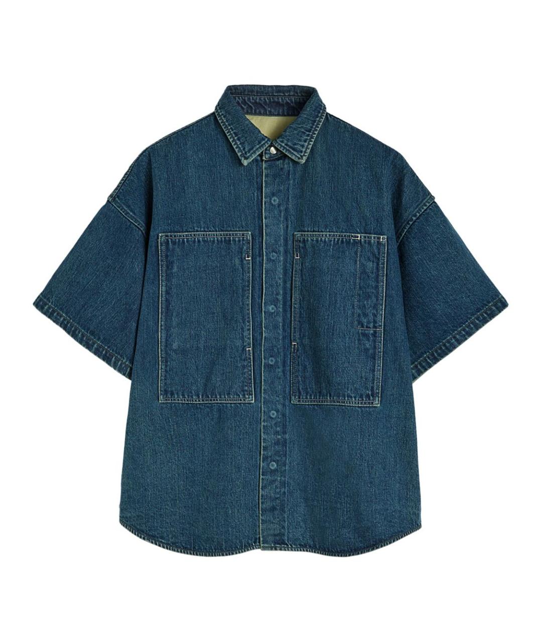 JIL SANDER Синяя хлопковая рубашка, фото 1