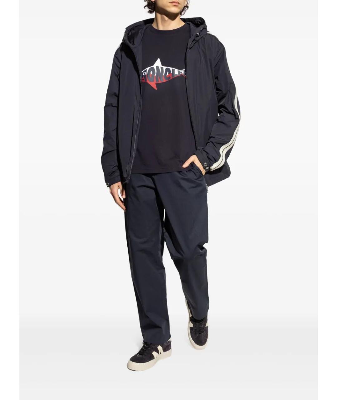 MONCLER Темно-синяя полиамидовая куртка, фото 2