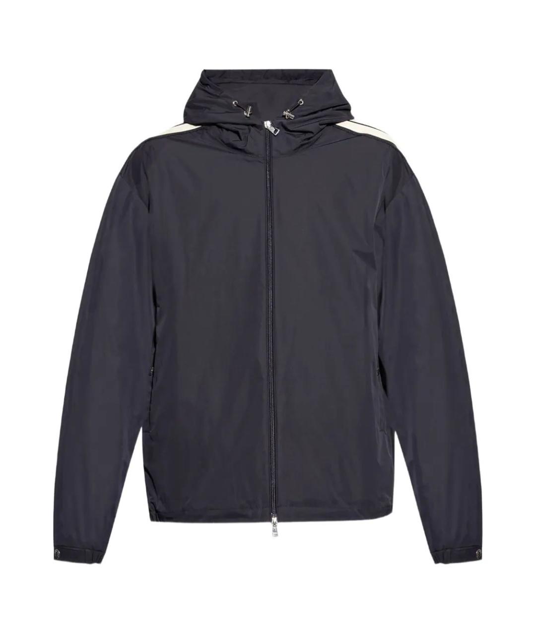MONCLER Темно-синяя полиамидовая куртка, фото 1