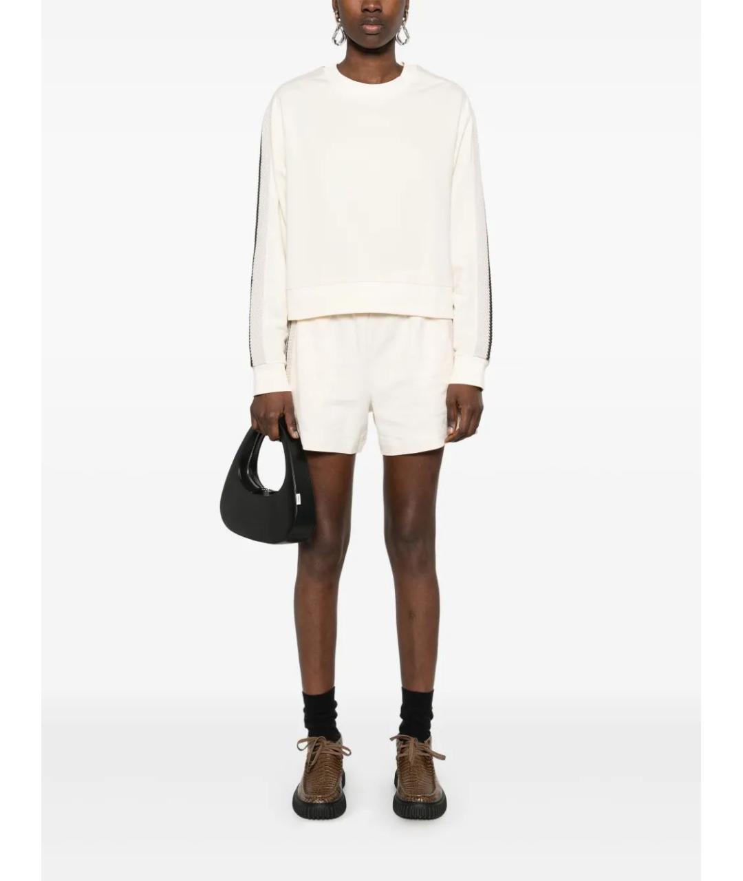 MONCLER Белый хлопковый джемпер / свитер, фото 2