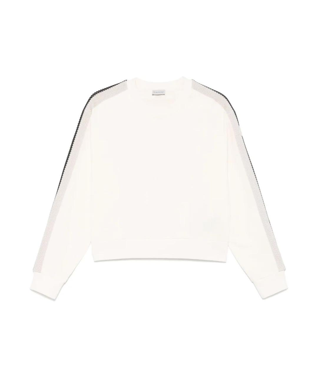 MONCLER Белый хлопковый джемпер / свитер, фото 1