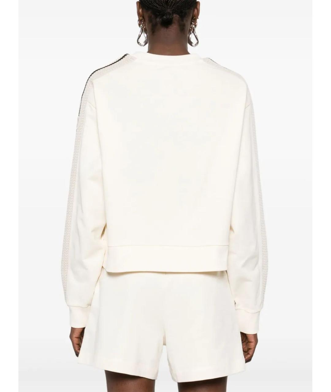 MONCLER Белый хлопковый джемпер / свитер, фото 4