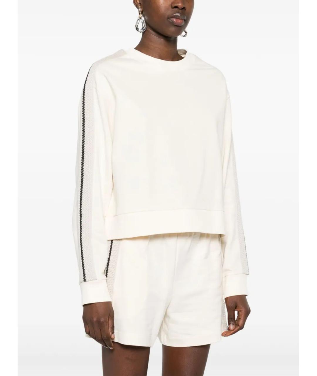 MONCLER Белый хлопковый джемпер / свитер, фото 3