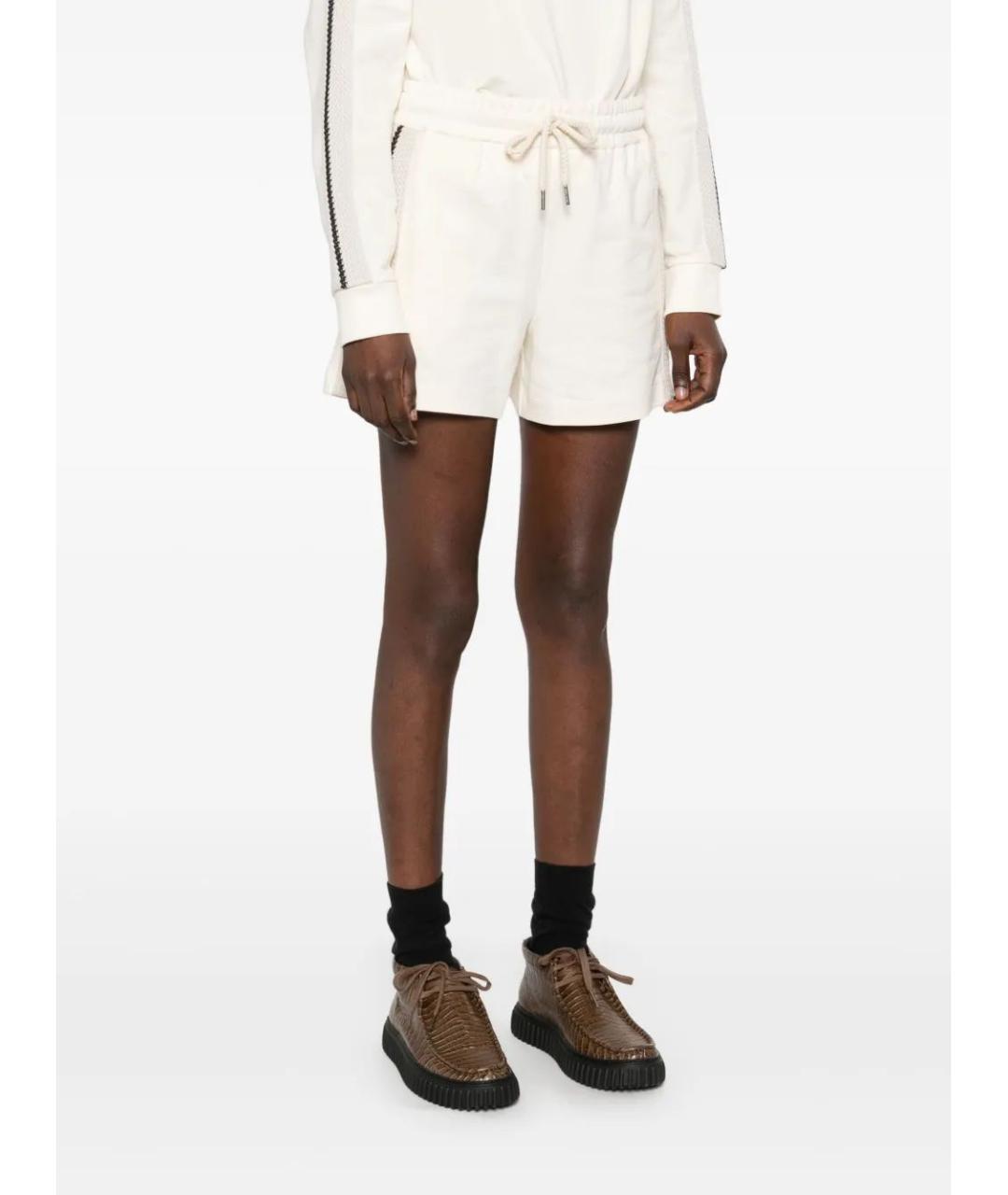 MONCLER Белые хлопковые шорты, фото 3