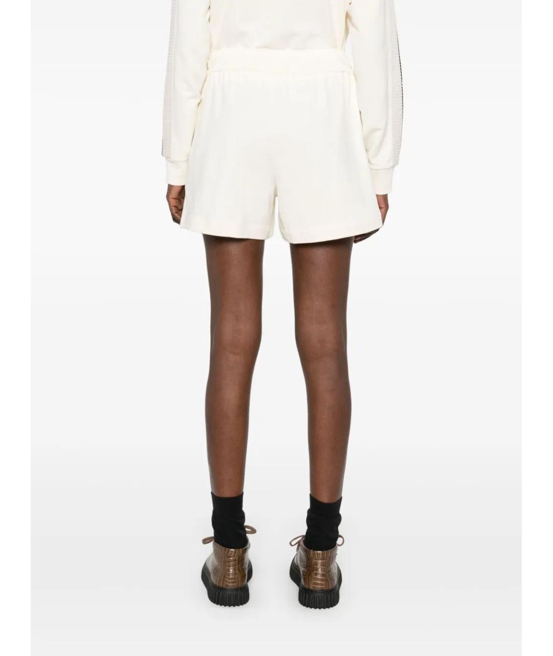 MONCLER Белые хлопковые шорты, фото 4