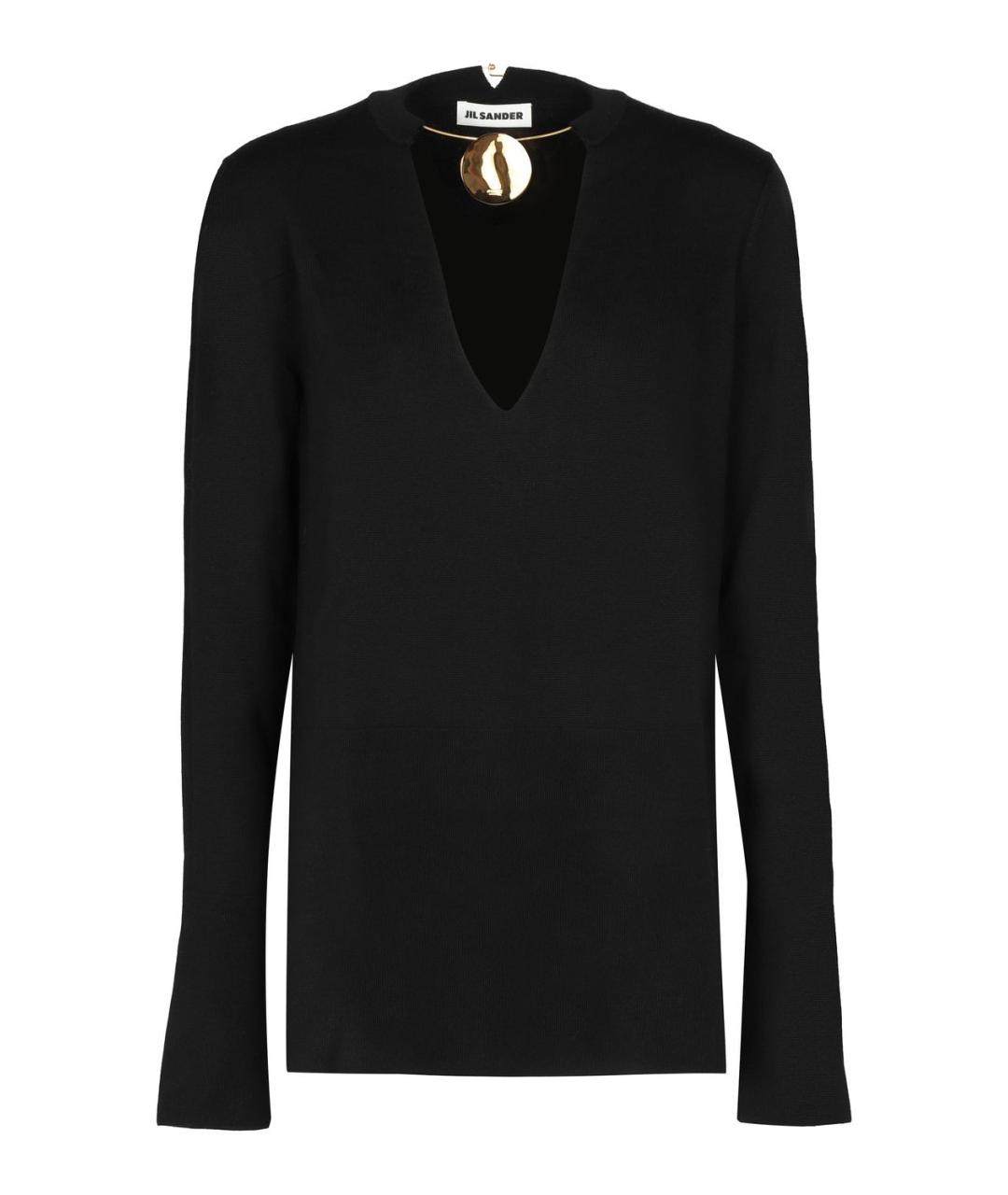 JIL SANDER Черный шерстяной джемпер / свитер, фото 1