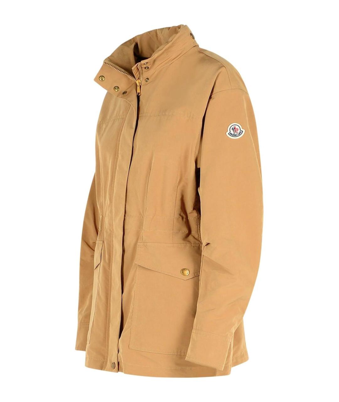 MONCLER Бежевая полиэстеровая парка, фото 2