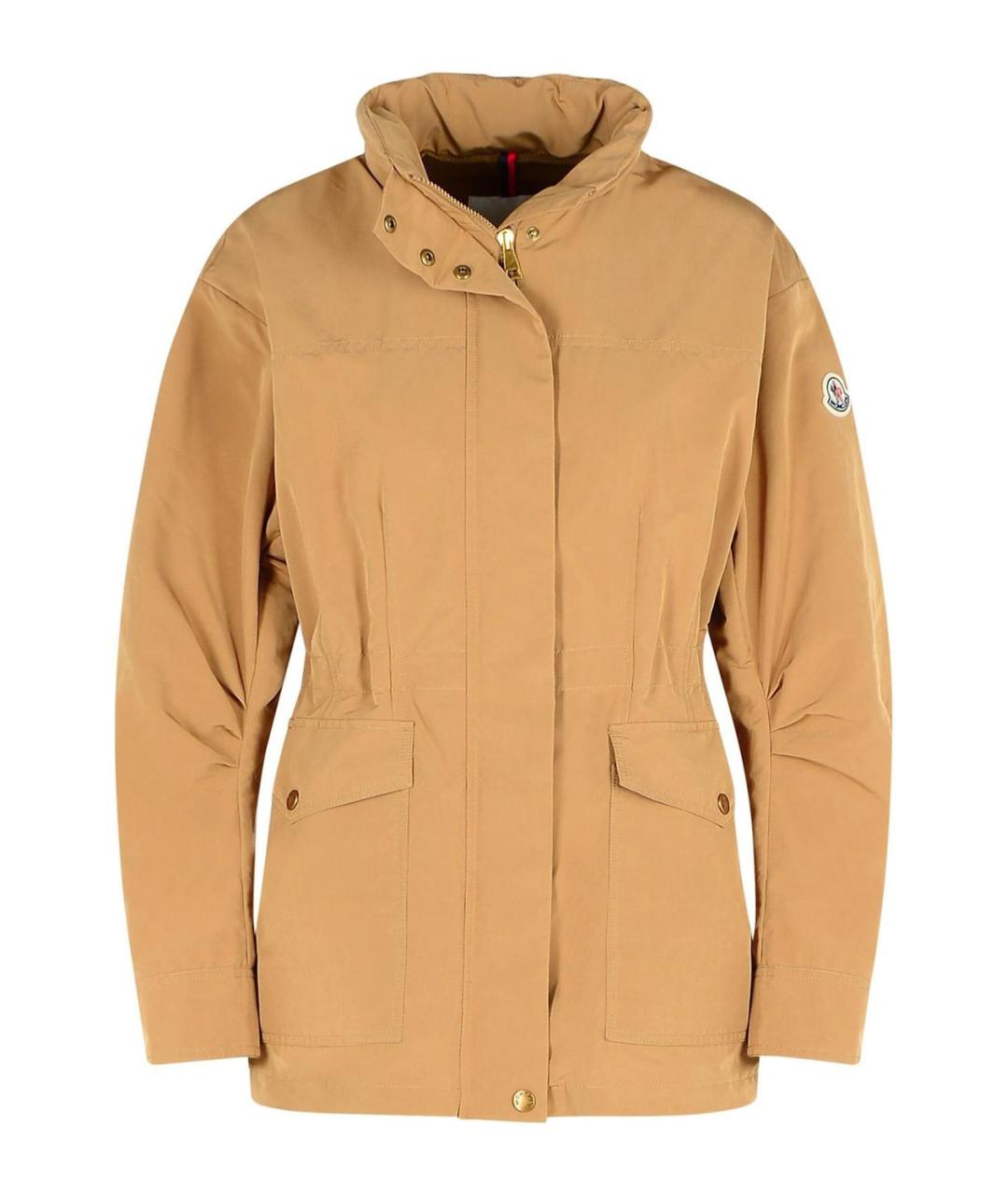 MONCLER Бежевая полиэстеровая парка, фото 1