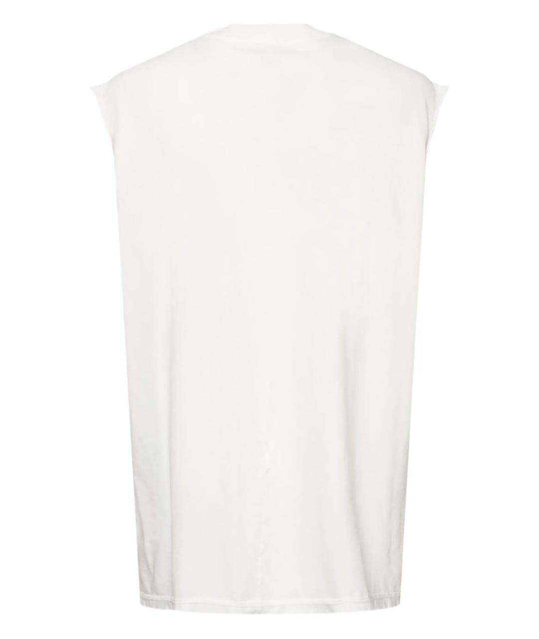 RICK OWENS DRKSHDW Белая хлопковая футболка, фото 3