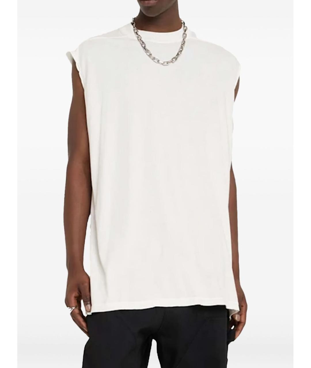 RICK OWENS DRKSHDW Белая хлопковая футболка, фото 2