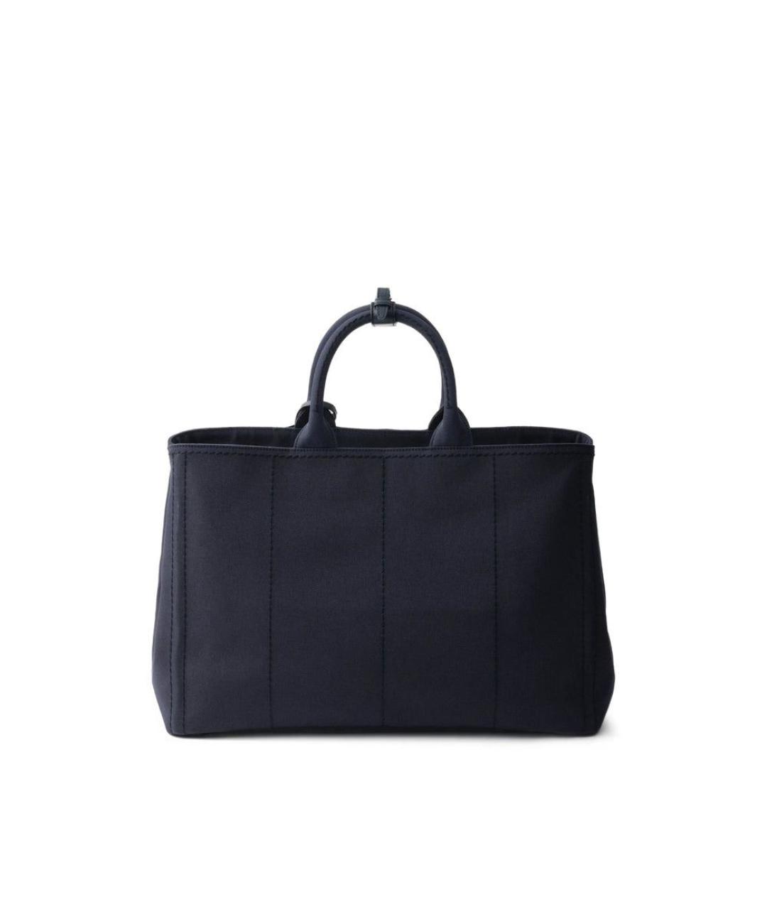 PRADA Темно-синяя тканевая сумка тоут, фото 2