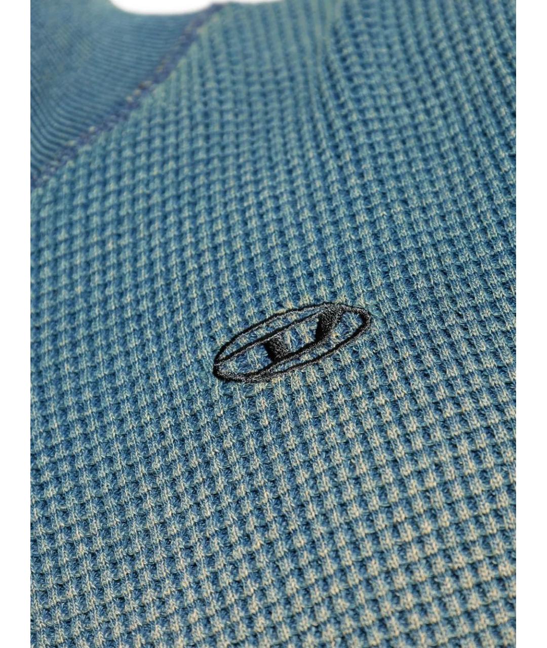 DIESEL Синяя хлопковая футболка, фото 5