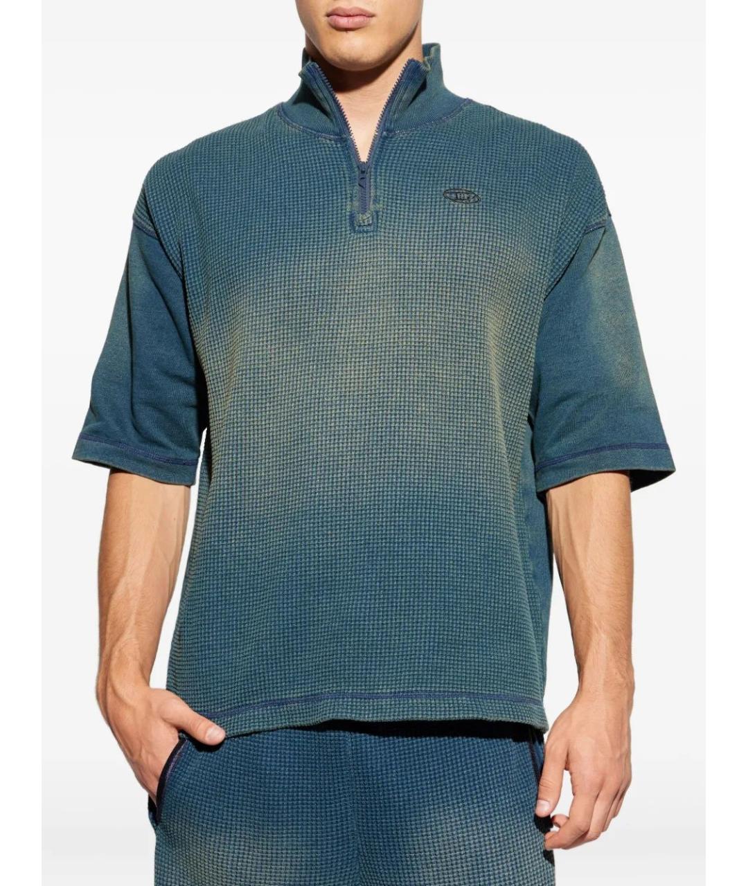 DIESEL Синяя хлопковая футболка, фото 3