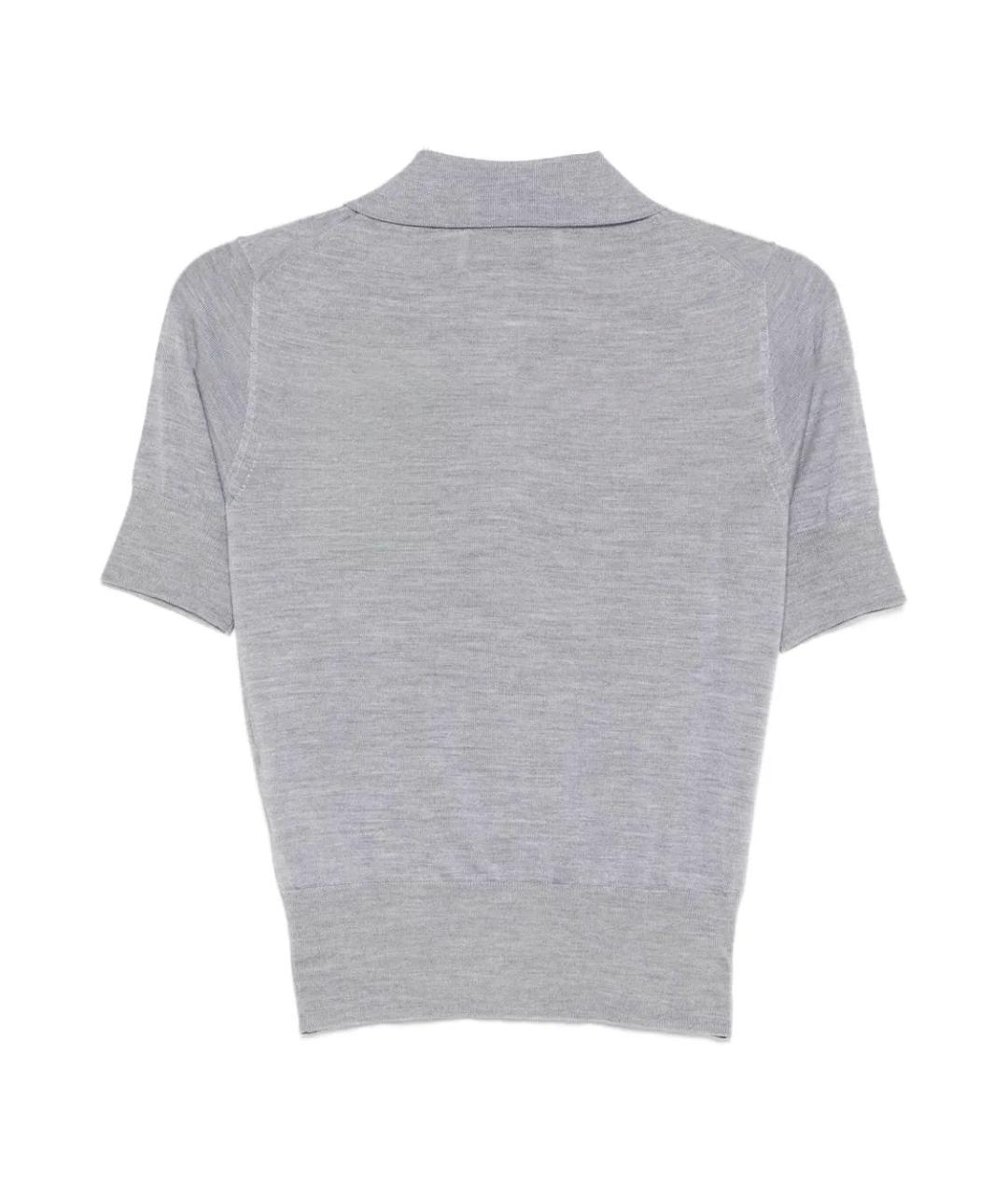 Ami Paris Серая шелковая футболка, фото 2