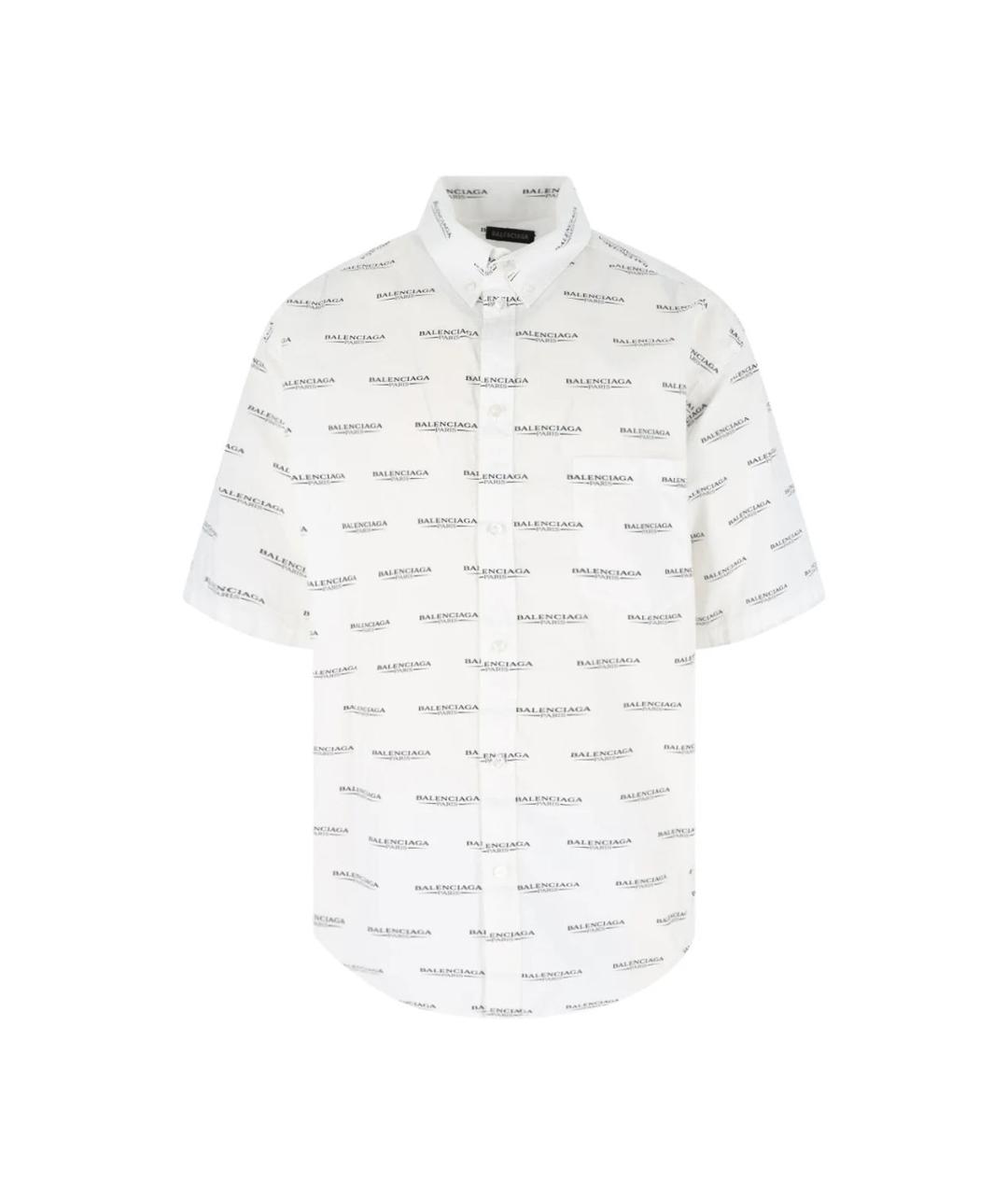 BALENCIAGA Белая хлопковая кэжуал рубашка, фото 1