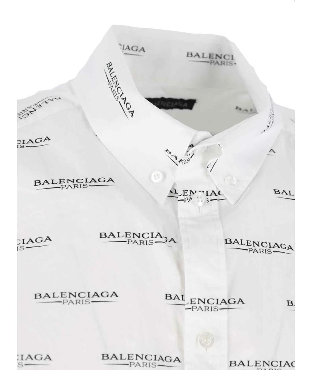 BALENCIAGA Белая хлопковая кэжуал рубашка, фото 5