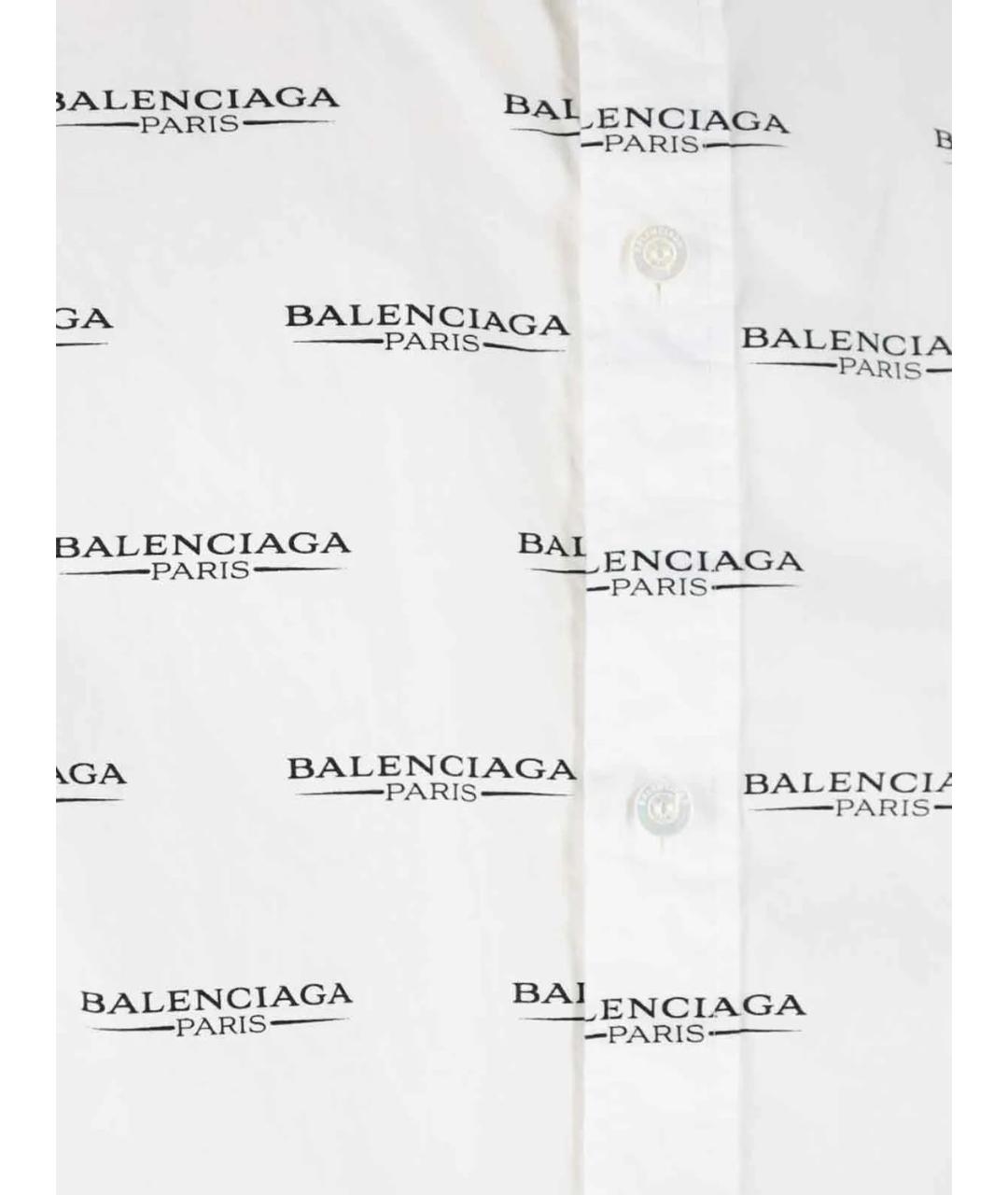 BALENCIAGA Белая хлопковая кэжуал рубашка, фото 4