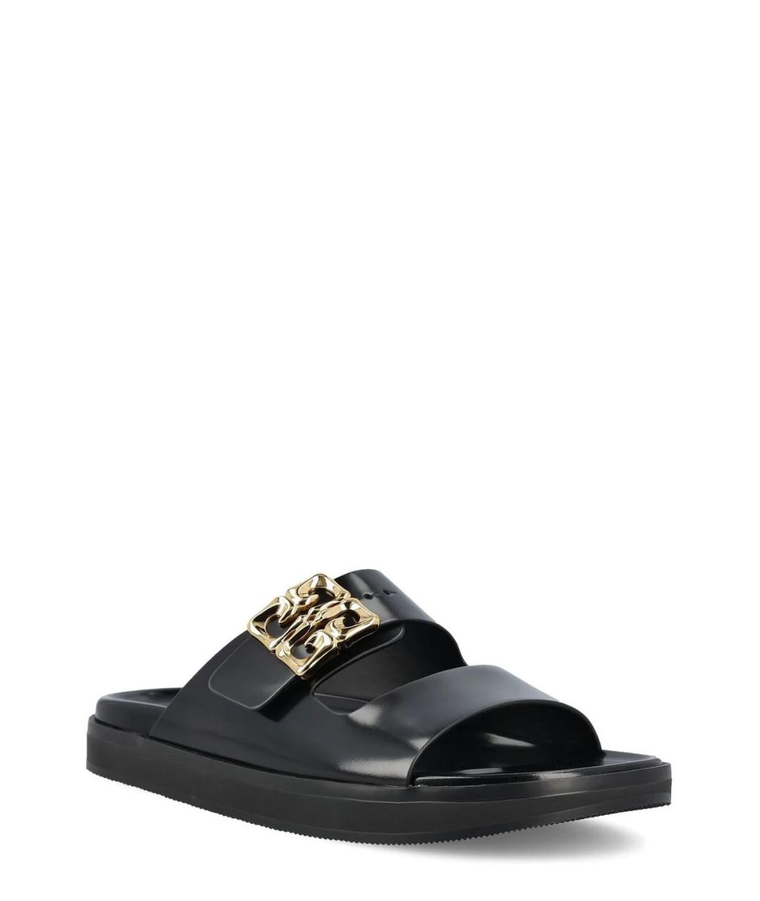 GIVENCHY Черные кожаные сандалии, фото 2