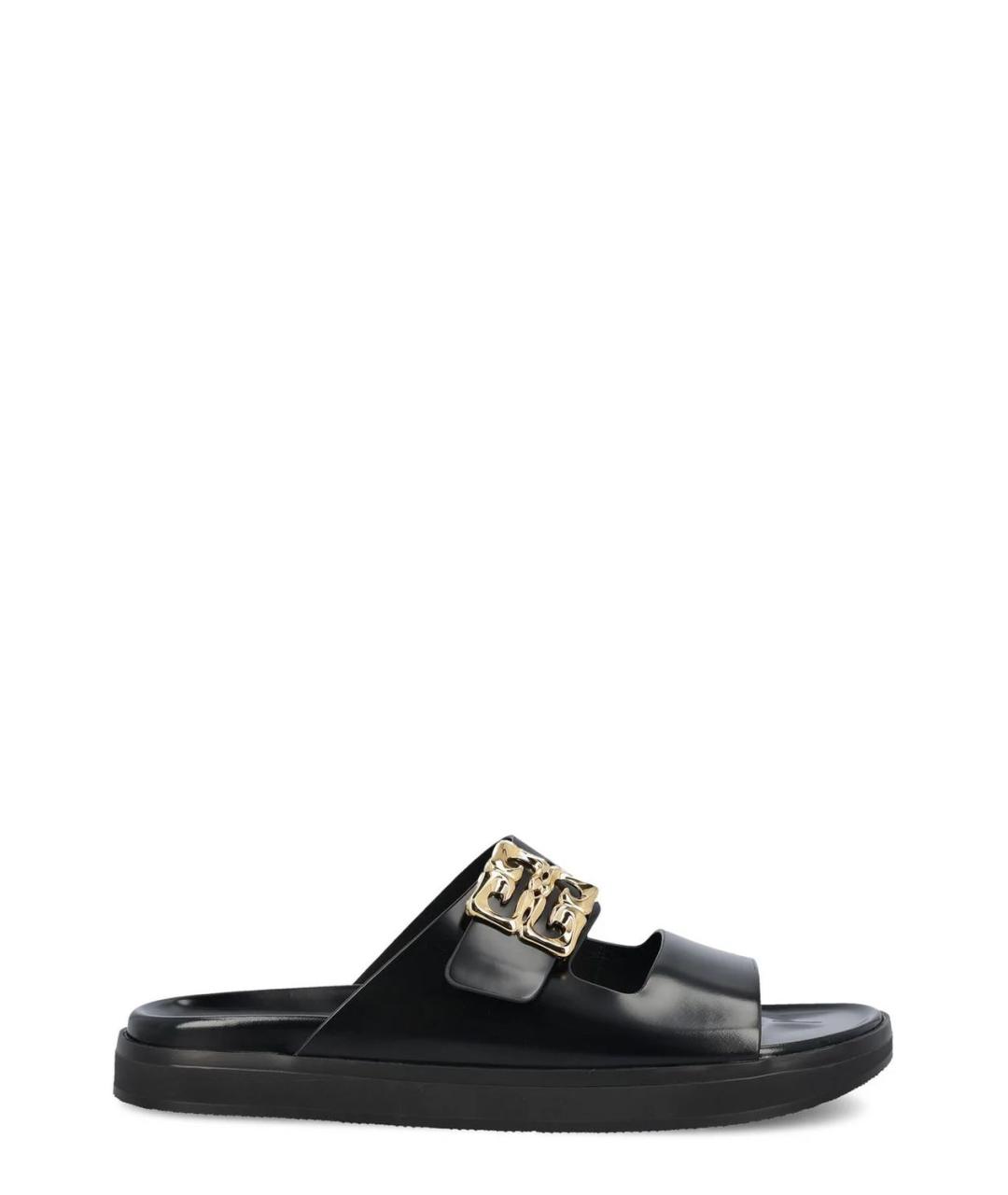 GIVENCHY Черные кожаные сандалии, фото 1