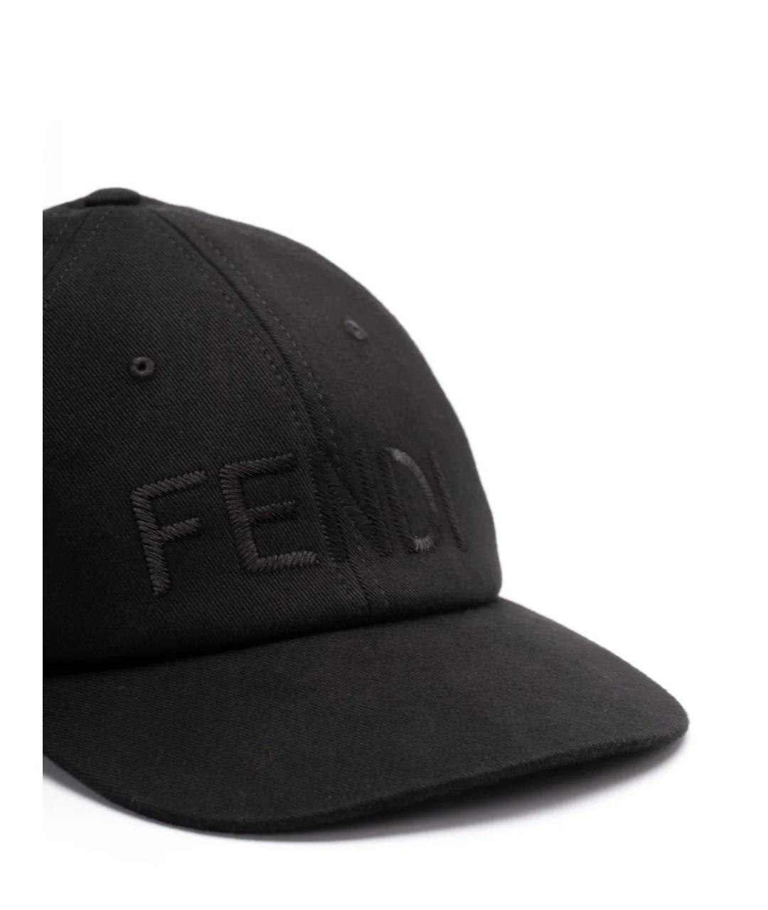 FENDI Черная хлопковая кепка/бейсболка, фото 3