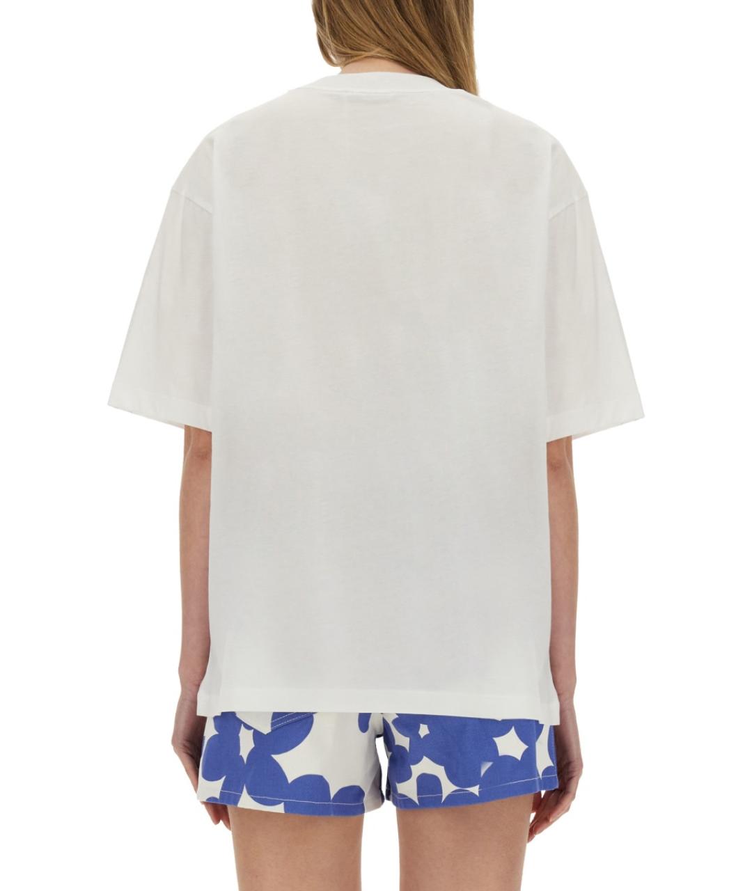 MARNI Белая хлопковая футболка, фото 4