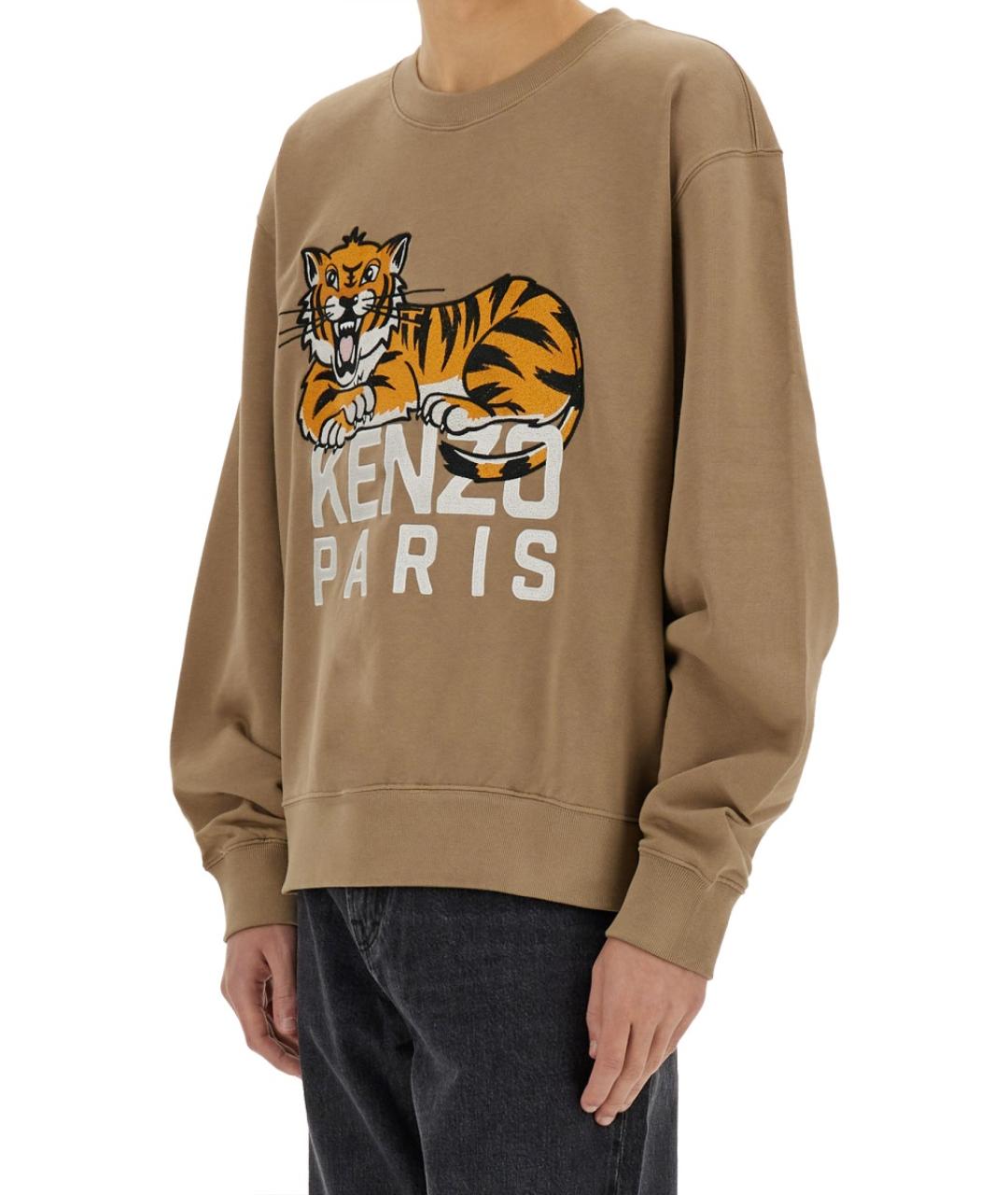 KENZO Бежевый хлопковый джемпер / свитер, фото 5