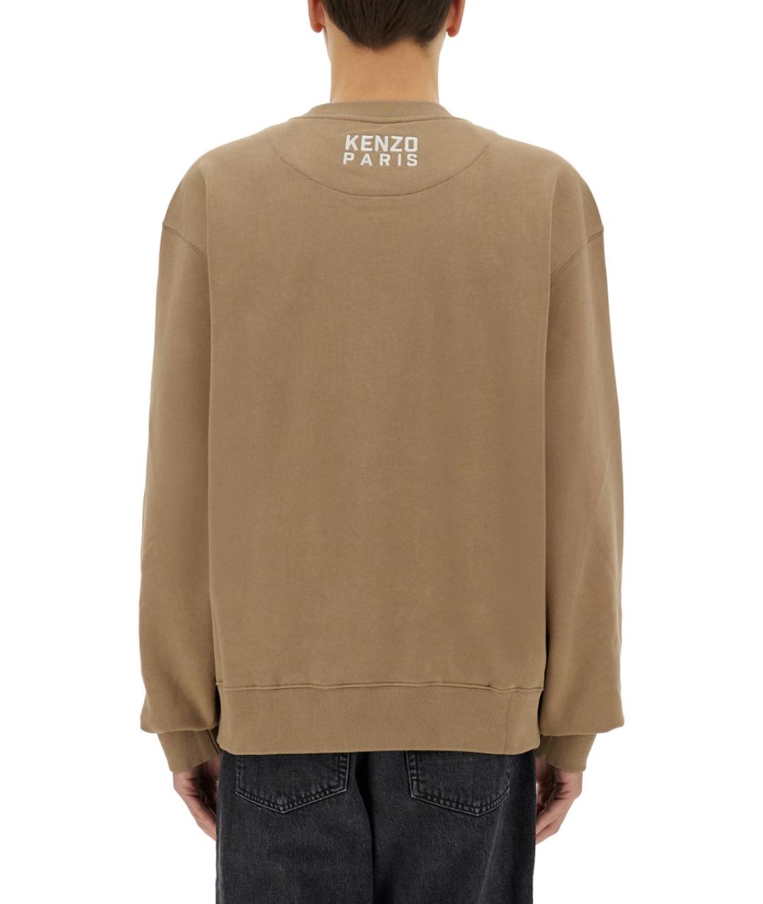 KENZO Бежевый хлопковый джемпер / свитер, фото 4