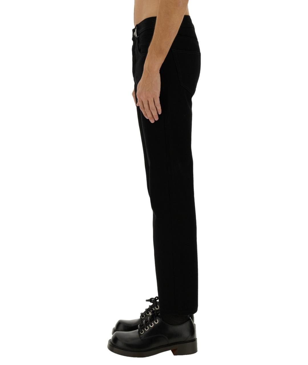 ALEXANDER MCQUEEN Черные хлопковые прямые джинсы, фото 3