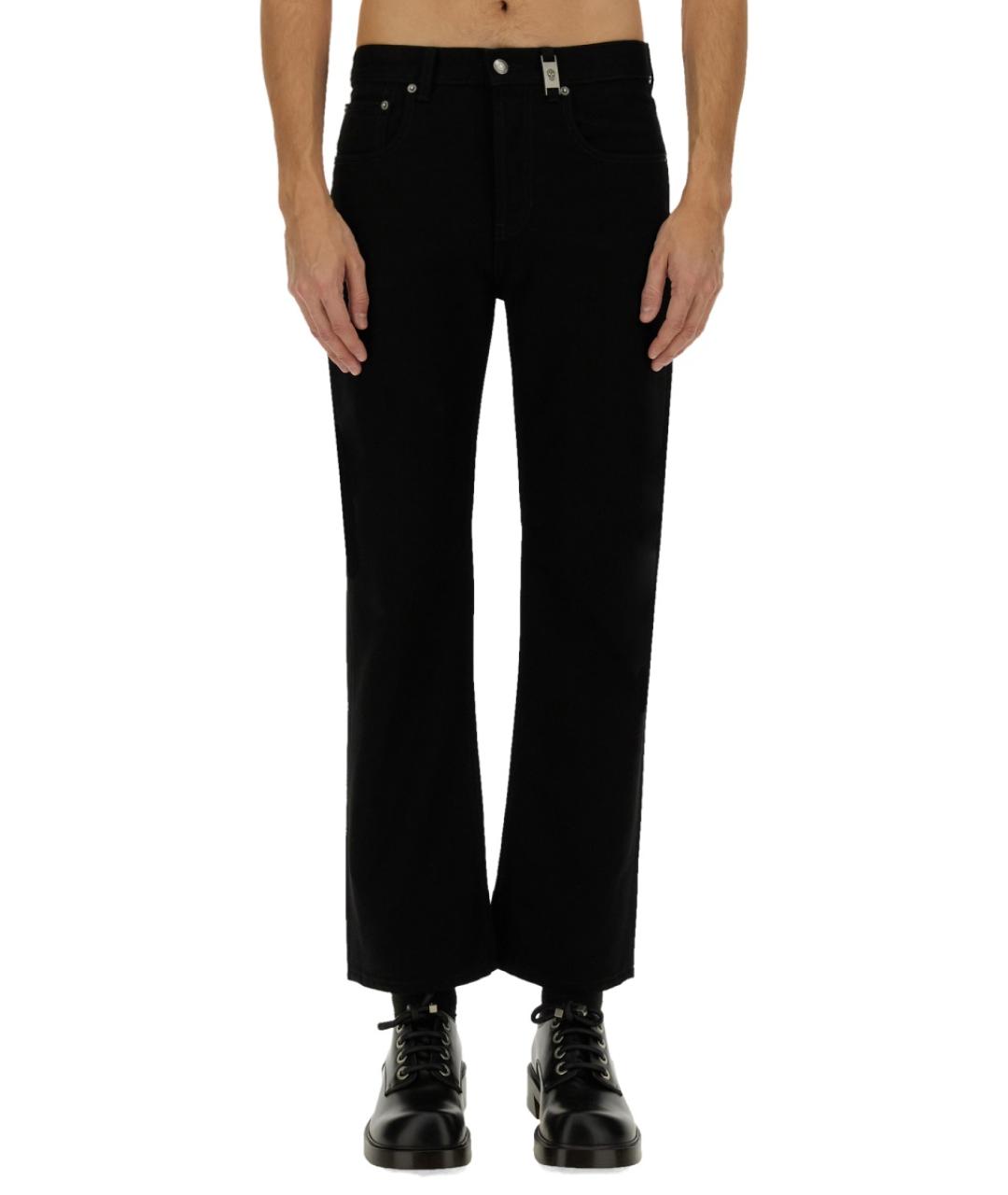 ALEXANDER MCQUEEN Черные хлопковые прямые джинсы, фото 5