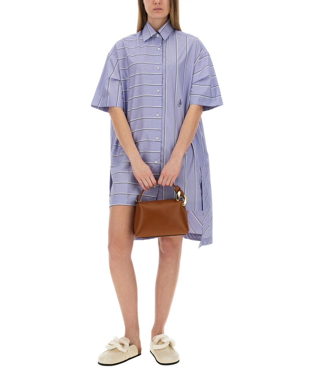 J.W.ANDERSON Фиолетовое хлопковое повседневное платье, фото 3