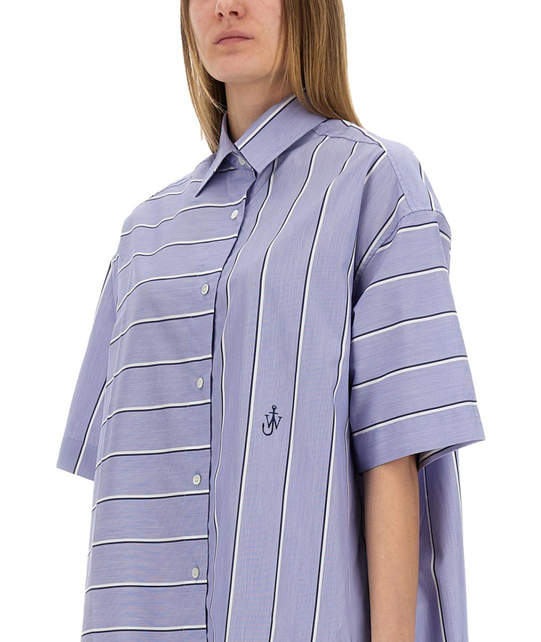 J.W.ANDERSON Фиолетовое хлопковое повседневное платье, фото 5