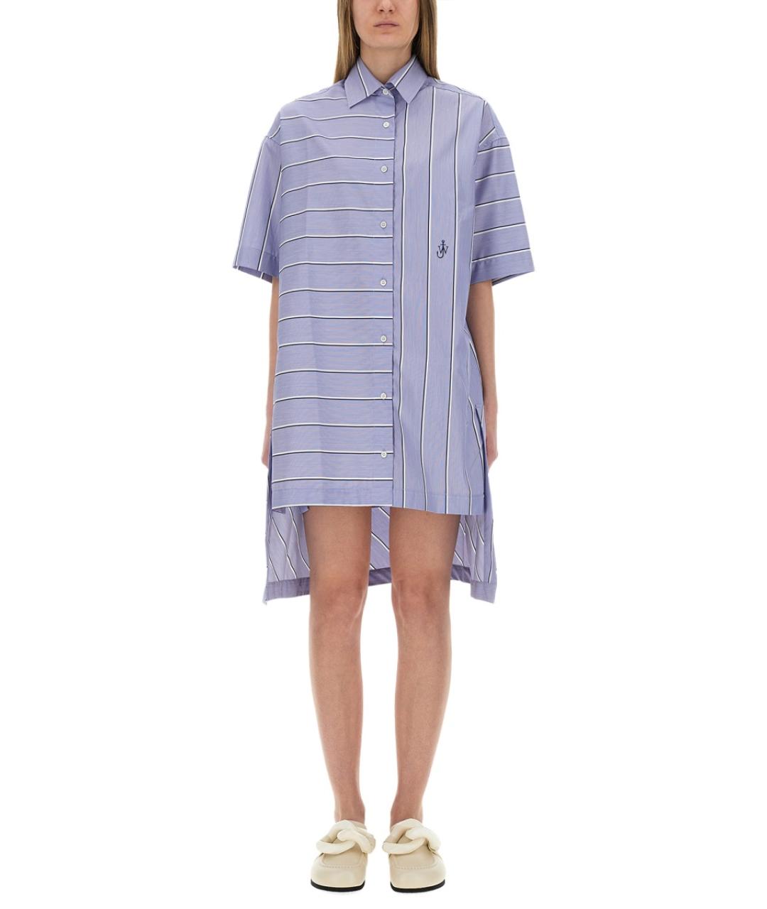 J.W.ANDERSON Фиолетовое хлопковое повседневное платье, фото 2