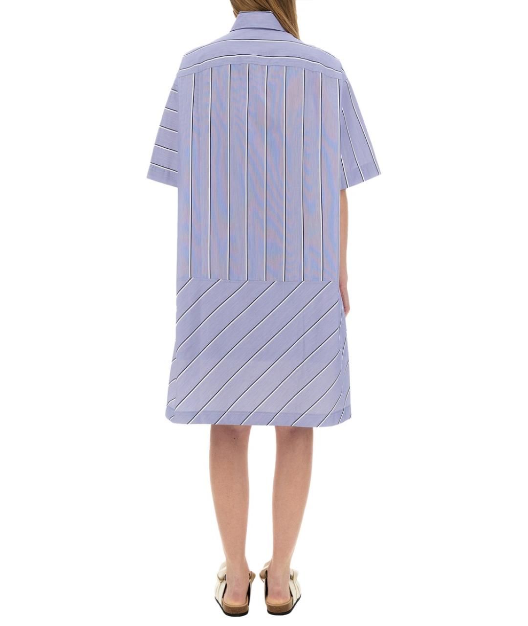 J.W.ANDERSON Фиолетовое хлопковое повседневное платье, фото 4