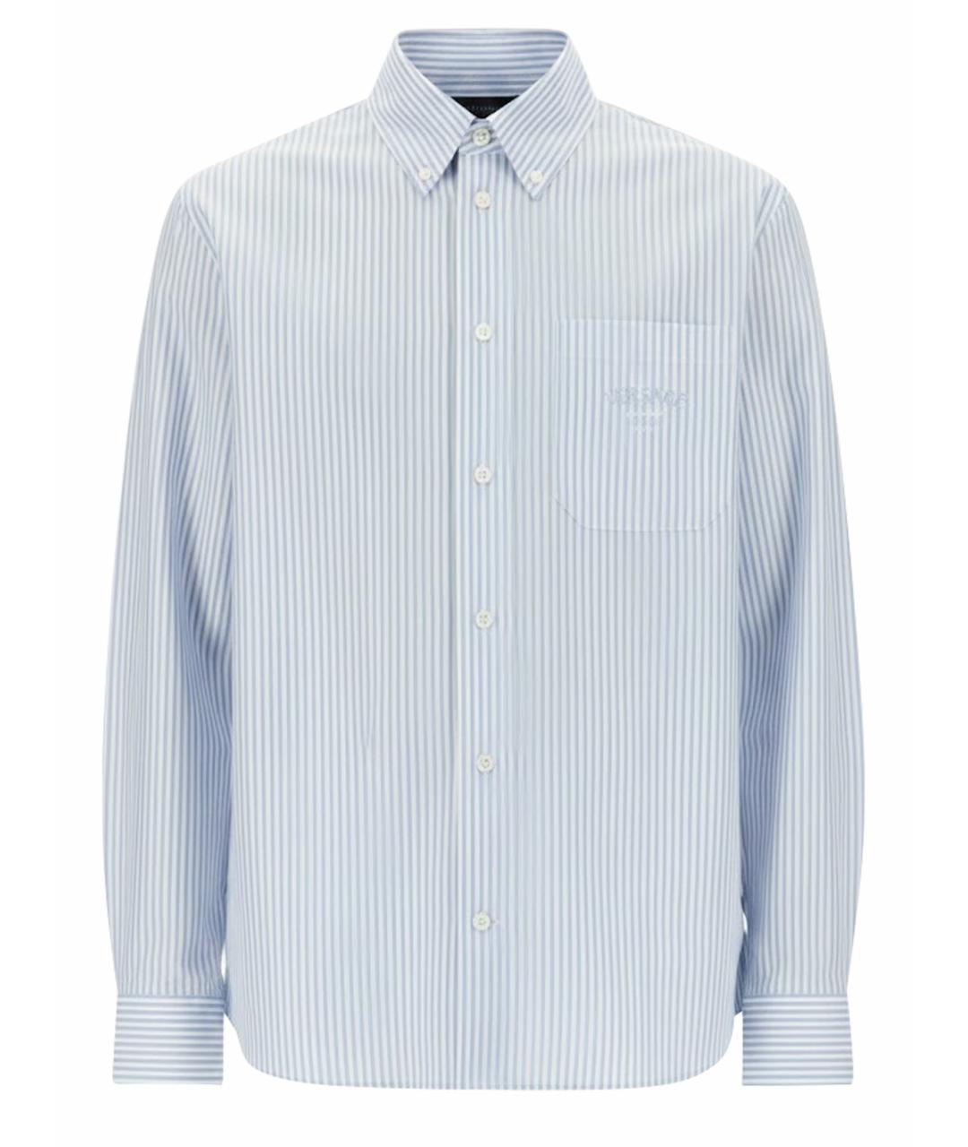 VERSACE Голубая хлопковая кэжуал рубашка, фото 1
