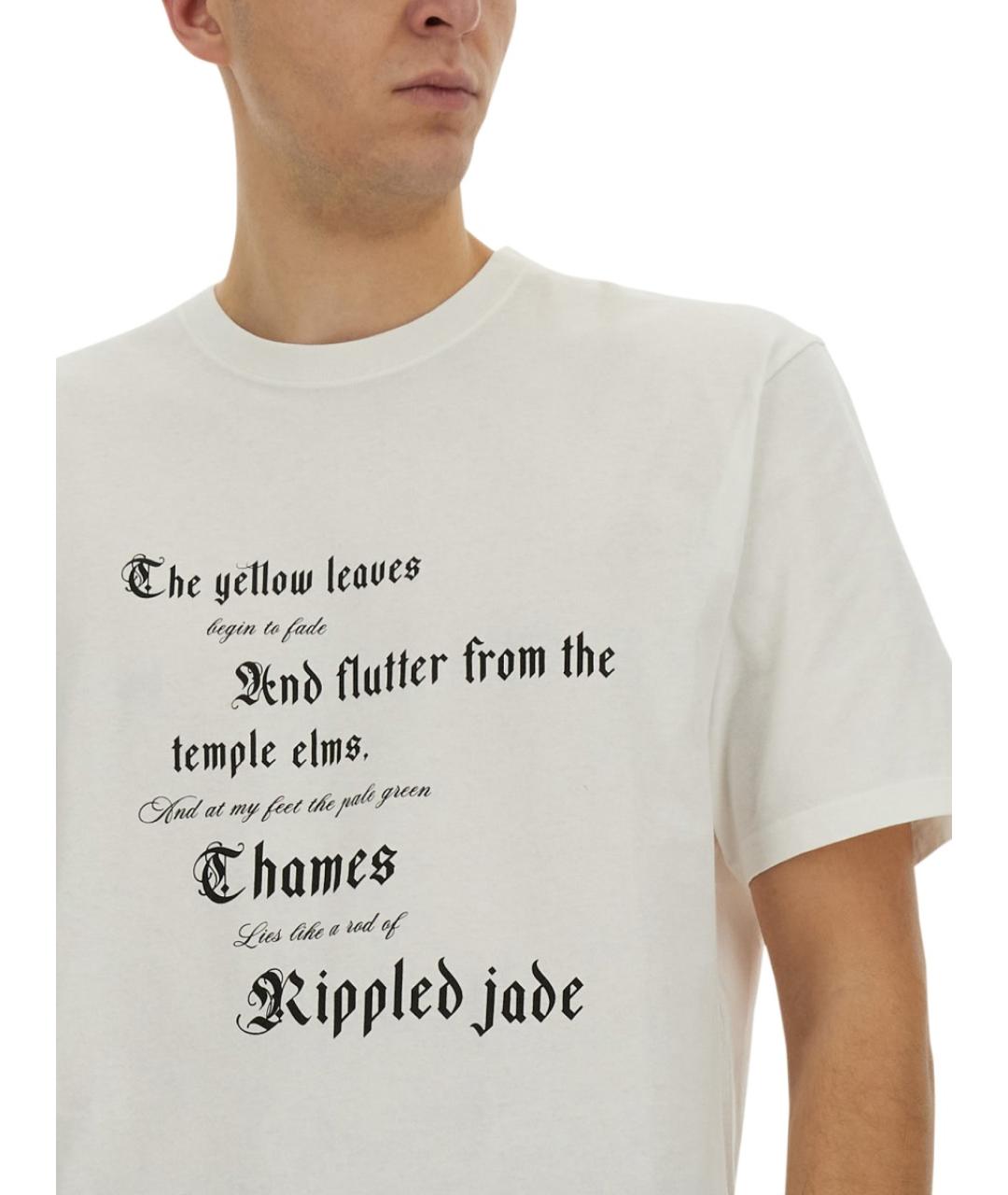 ALEXANDER MCQUEEN Белая хлопковая футболка, фото 5