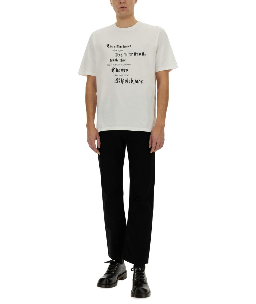 ALEXANDER MCQUEEN Белая хлопковая футболка, фото 3