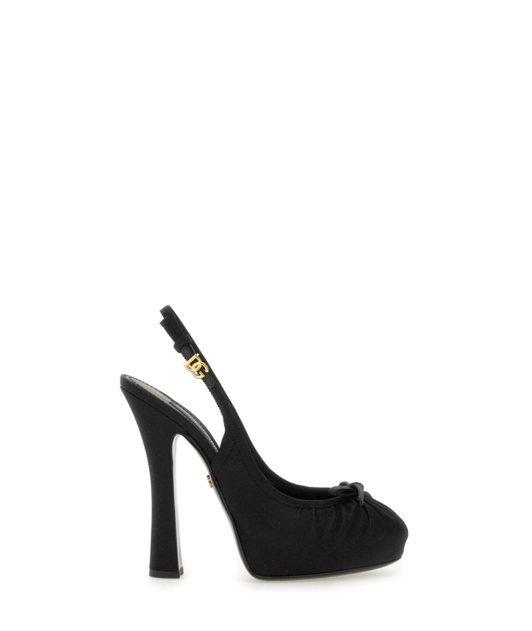 DOLCE&GABBANA Черные текстильные туфли, фото 1