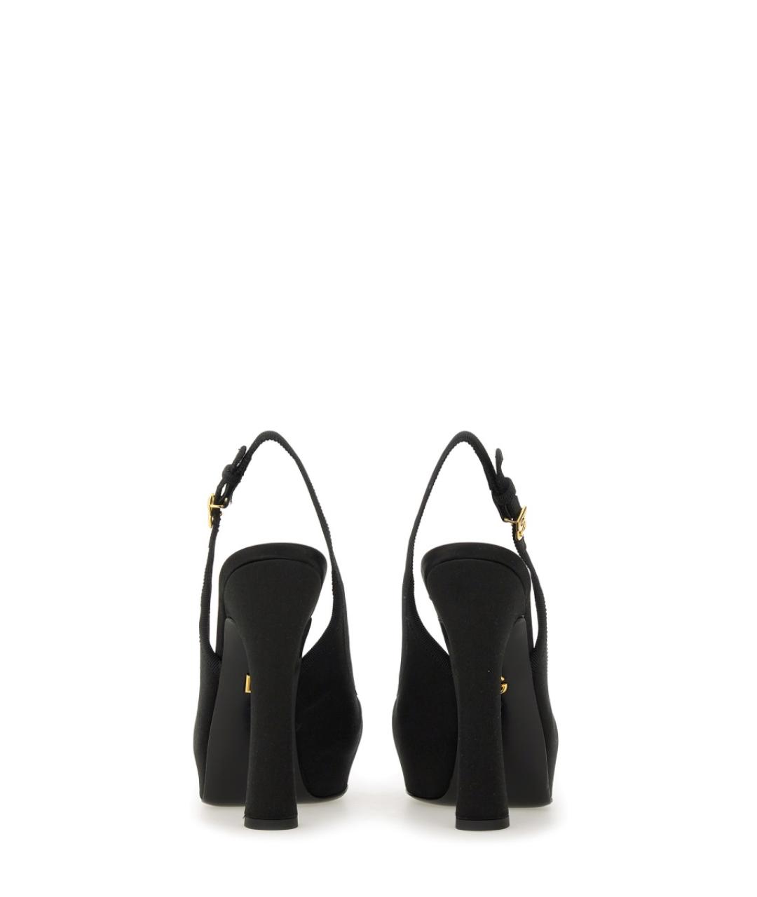 DOLCE&GABBANA Черные текстильные туфли, фото 3